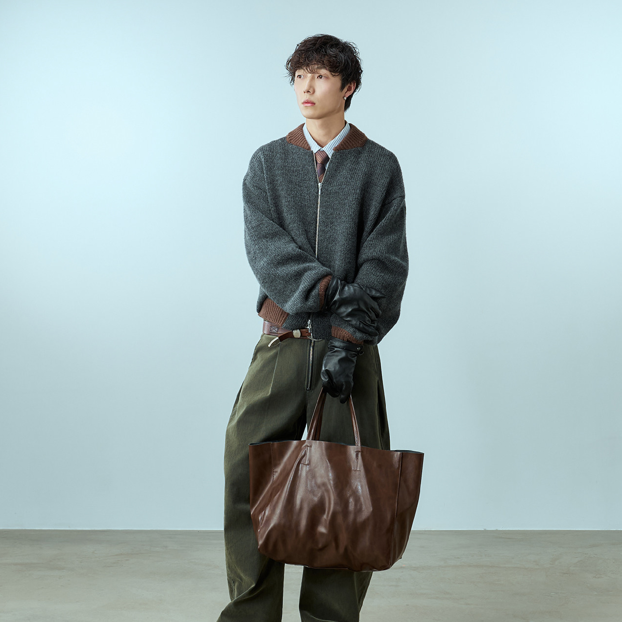 TANOXI Merino Wool Baseball Jacket 美麗諾羊毛混紡 棒球毛衣外套 [TNX-M011]