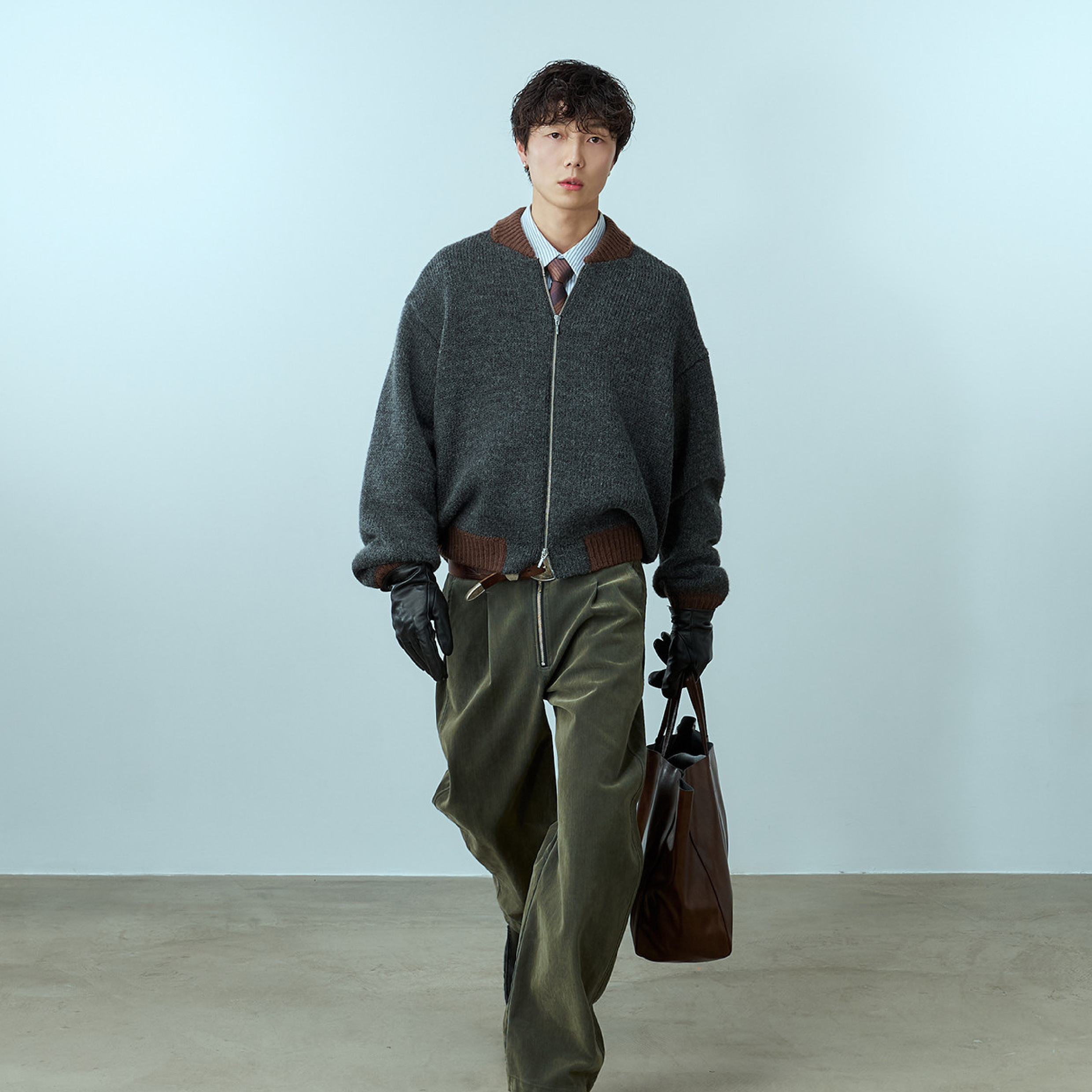 TANOXI Merino Wool Baseball Jacket 美麗諾羊毛混紡 棒球毛衣外套 [TNX-M011]