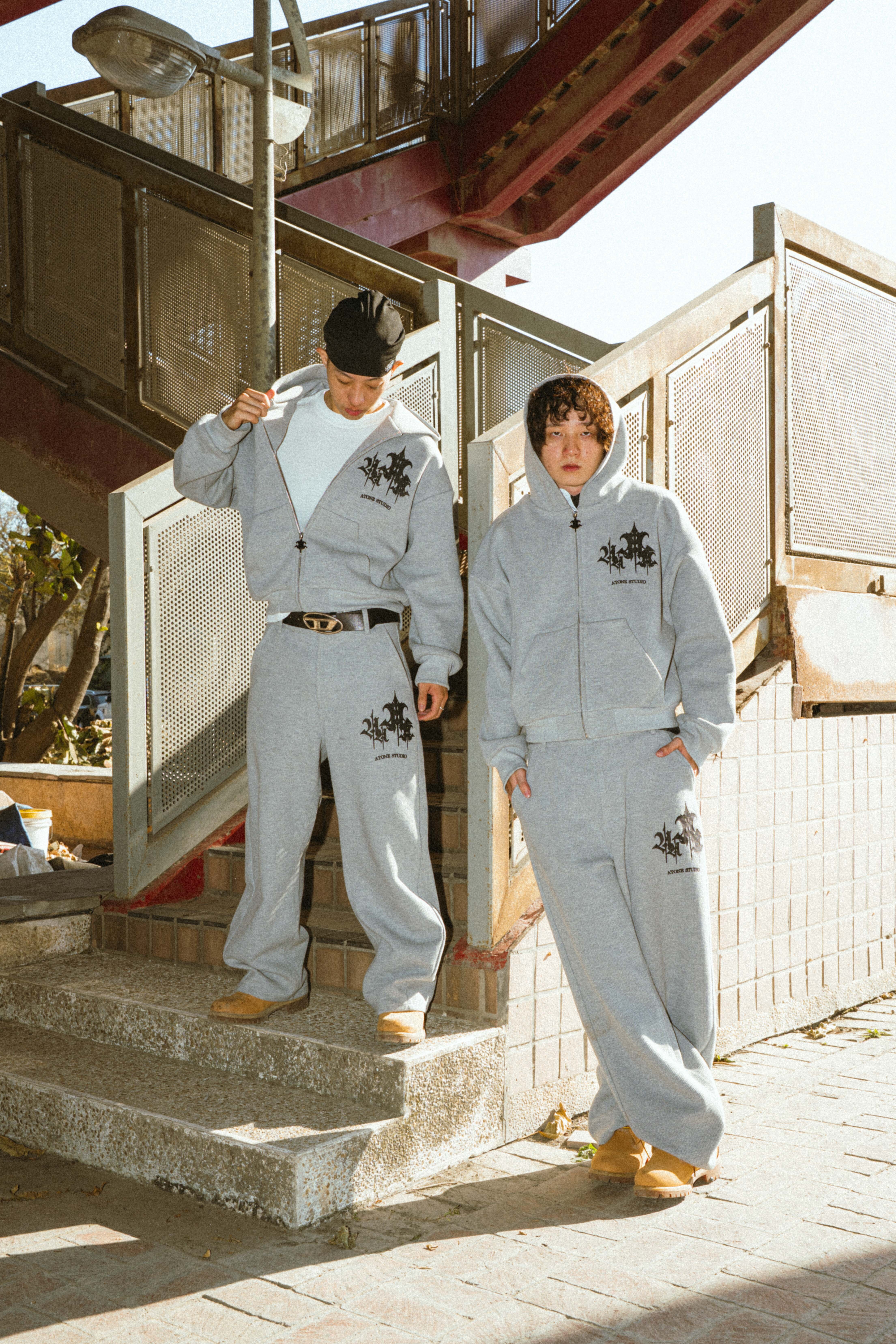 ATONE EARLY RELEASE WAFFLE SETs SWEATPANTS 灰色 華夫格 長褲