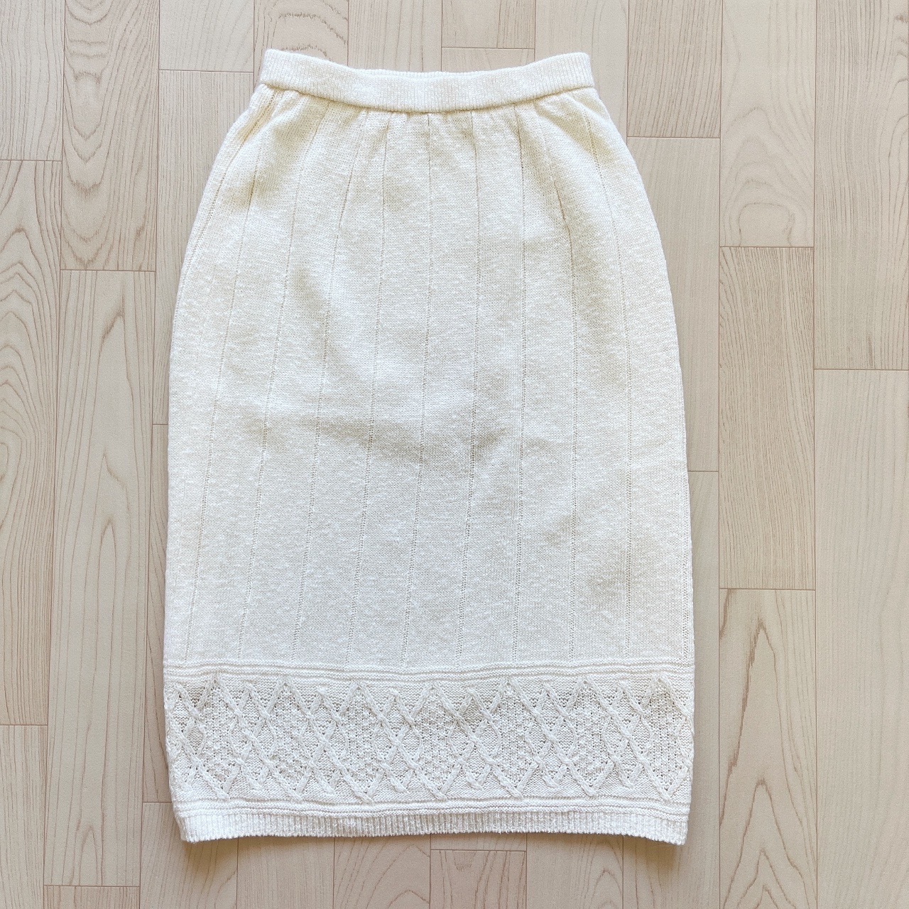 白色針織半裙