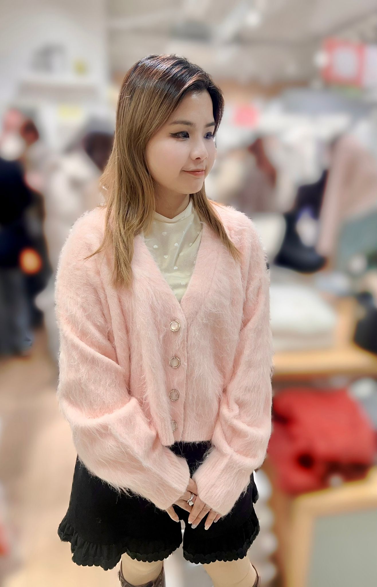 (現貨 灰)  JK33   日牌MJ毛毛外套   胸48 長20.5  Sale $449