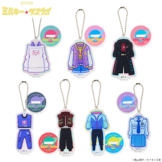 244872 Pbandai 預訂 2026/3月 銀河特急 ミルキー☆サブウェイ　衣装アクリルスタンドチャーム全種セット