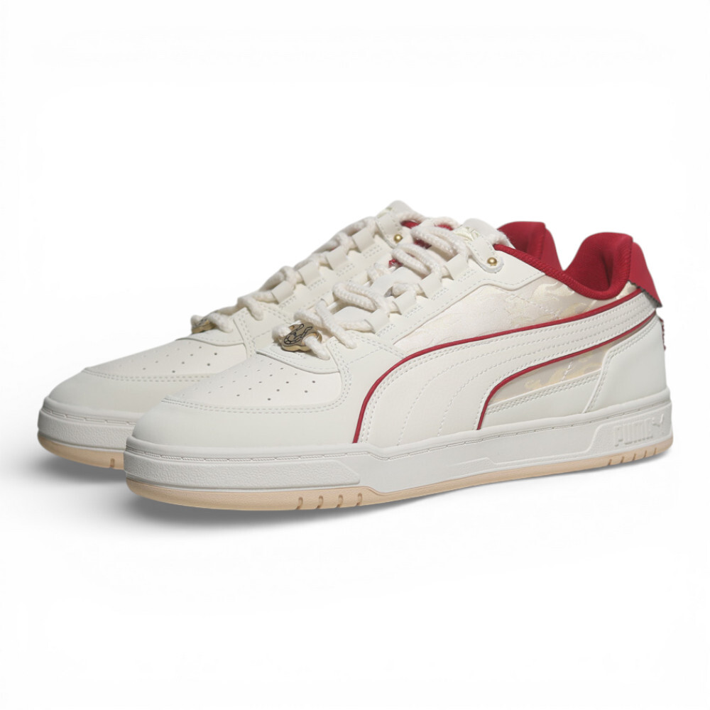 PUMA 慢跑鞋 CAVEN III YEAR OF HORSE 米白紅 復古 新年款 男 40678701