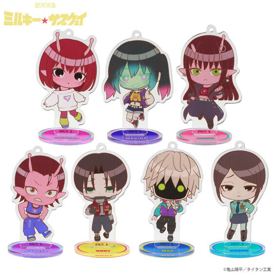 244922 Pbandai 預訂 2026/3月 銀河特急 ミルキー☆サブウェイ　デフォルメアクリルスタンドチャーム全種セット