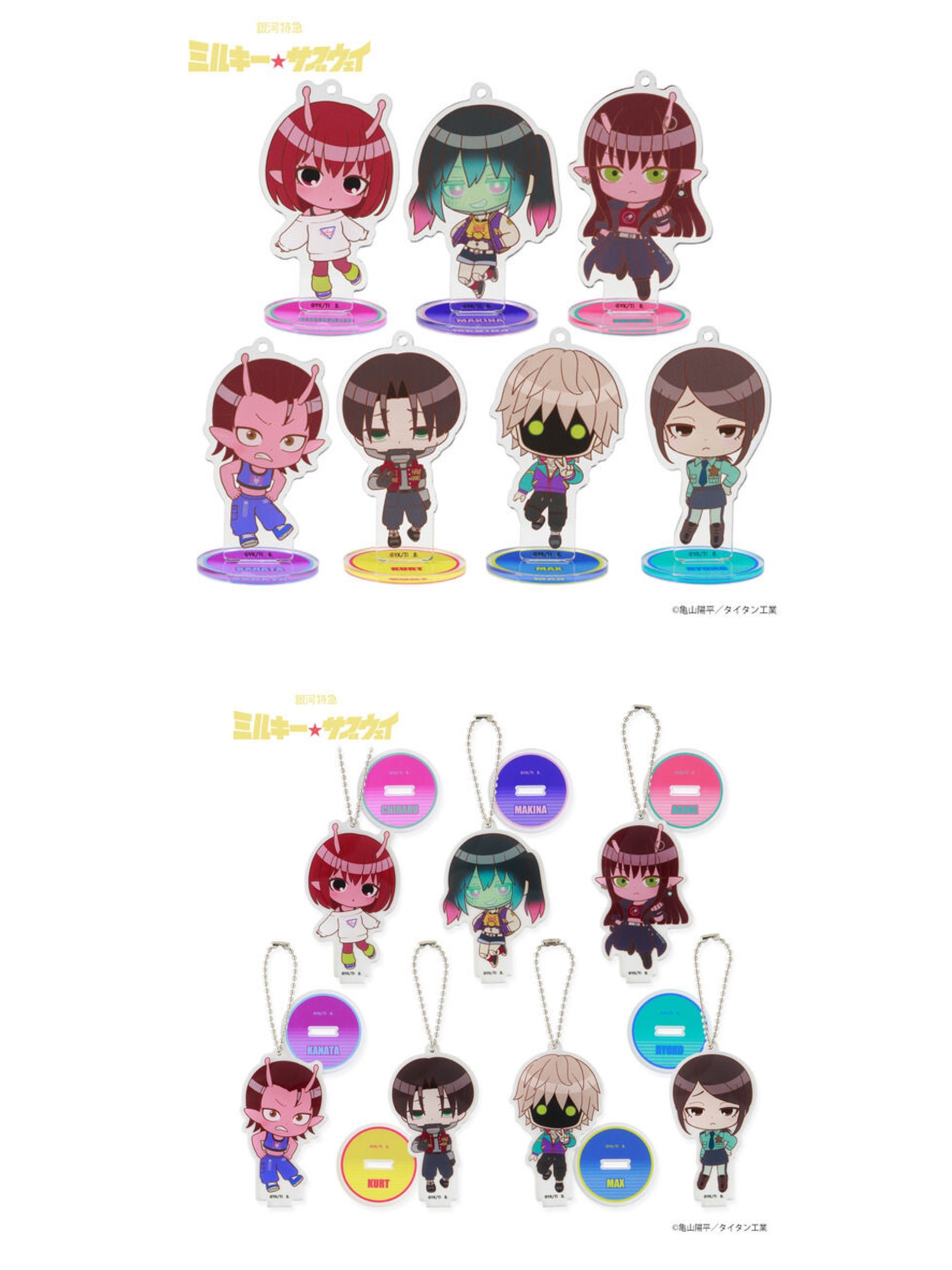 244922 Pbandai 預訂 2026/3月 銀河特急 ミルキー☆サブウェイ　デフォルメアクリルスタンドチャーム全種セット