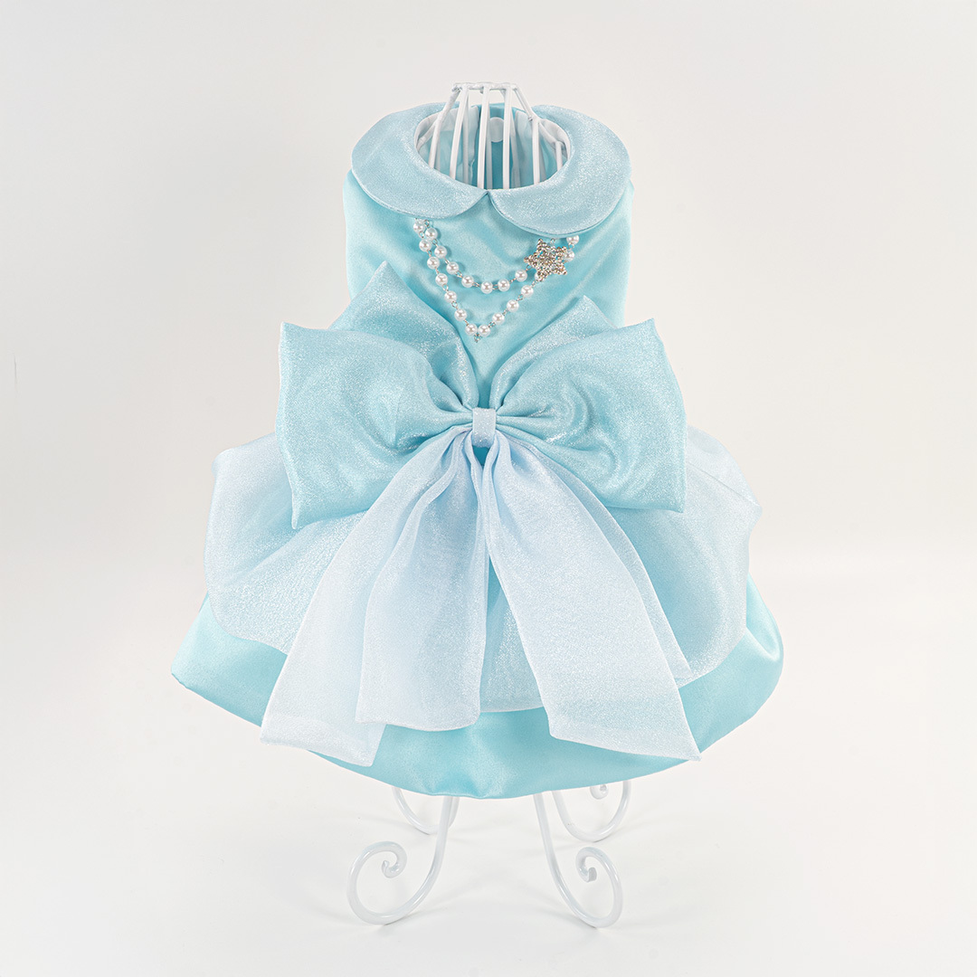 Turquoise Blue Shimmer Tulle Dress