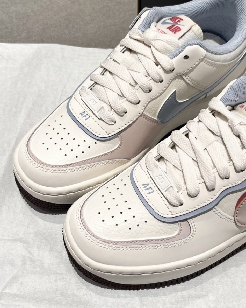 Nike Air Force 1 Shadow 2026 情人節限定 奶油白 粉紫 寶寶藍 解構 拼接 休閒鞋 女鞋