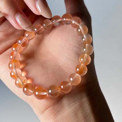 果石精選紅兔毛手鍊