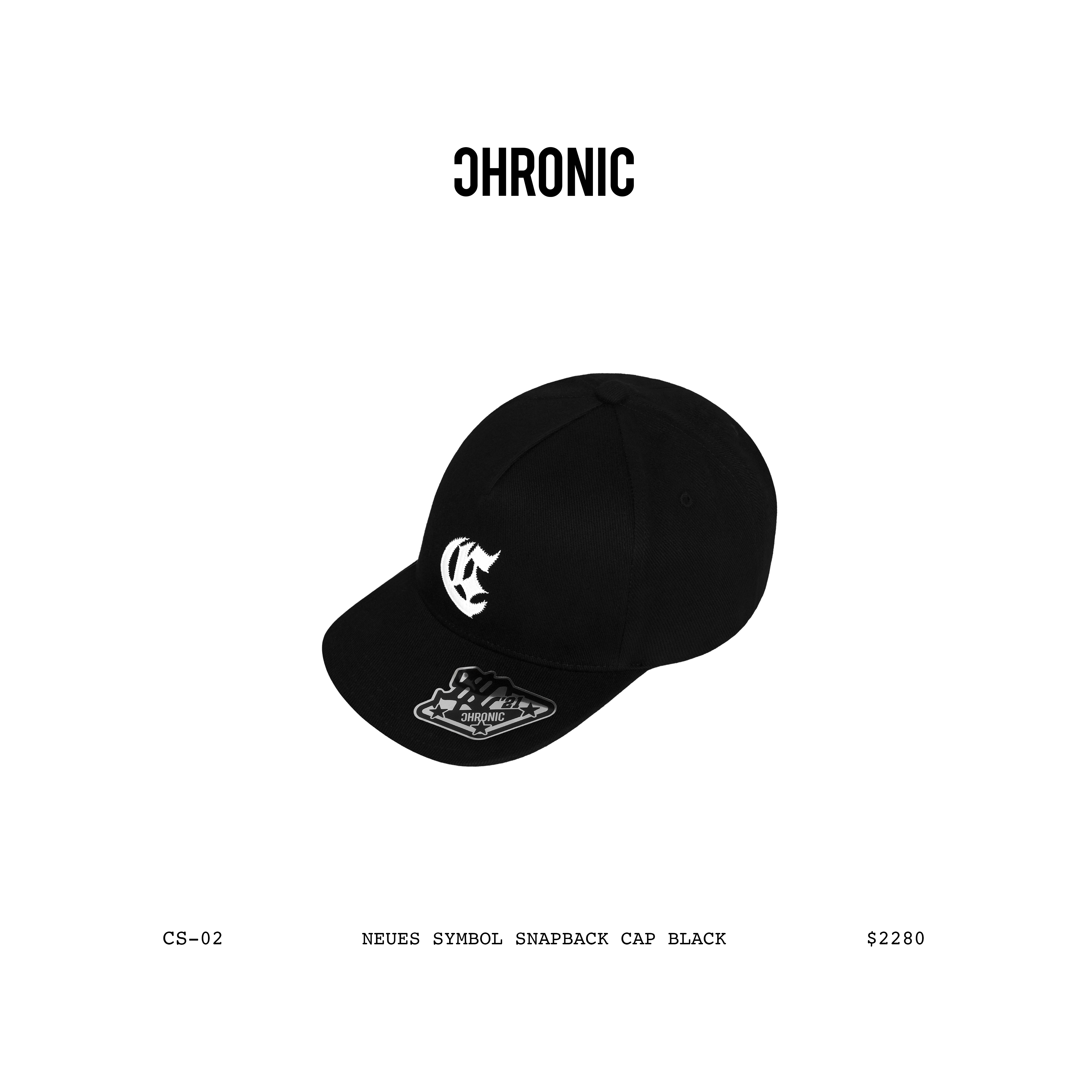 NEUES SYMBOL SNAPBACK CAP BLACK / CS-02