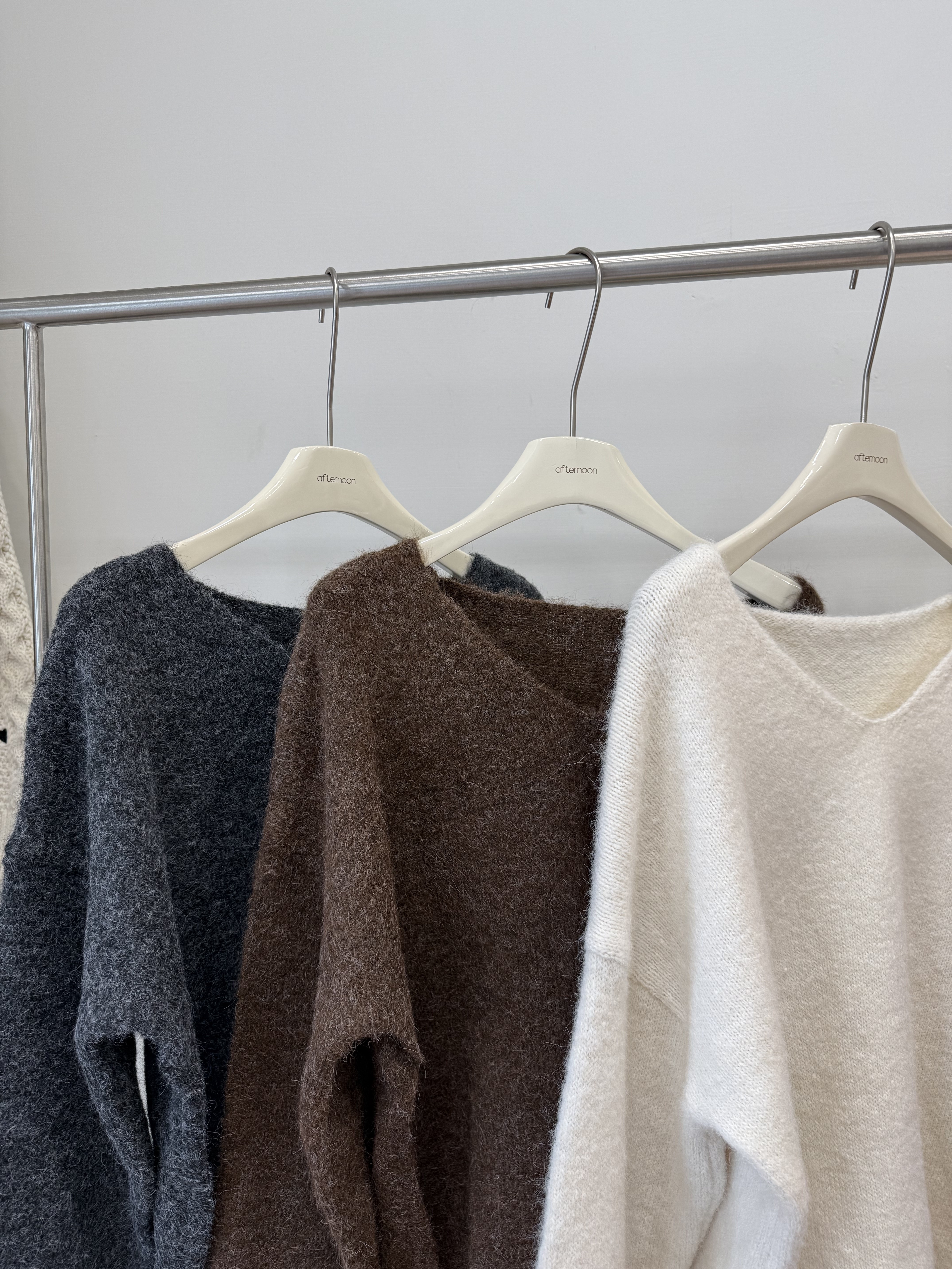 996 V領寬鬆針織毛衣