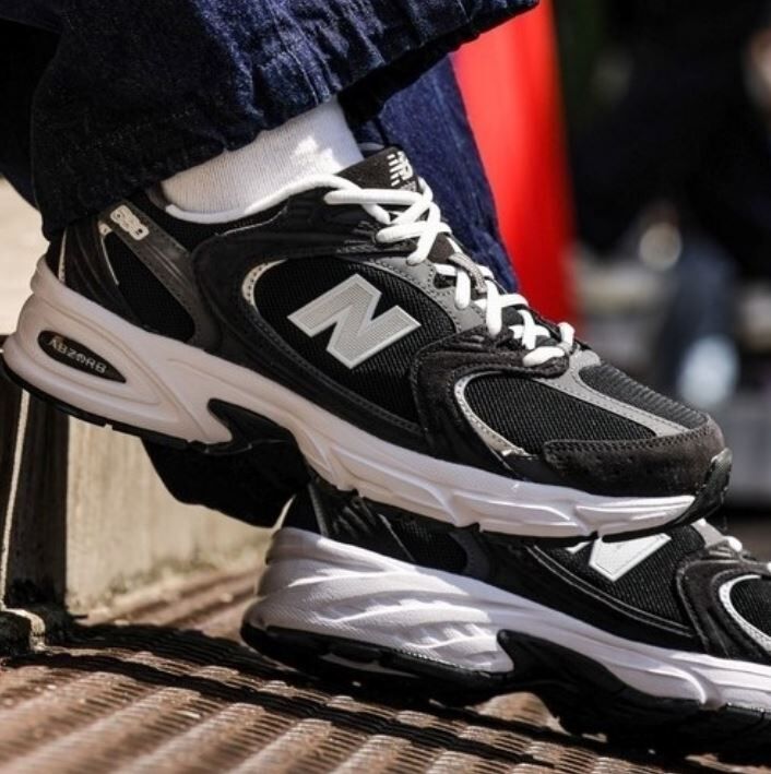 NEW BALANCE 休閒鞋 NB 530 黑白 麂皮 復古 男女 MR530CC