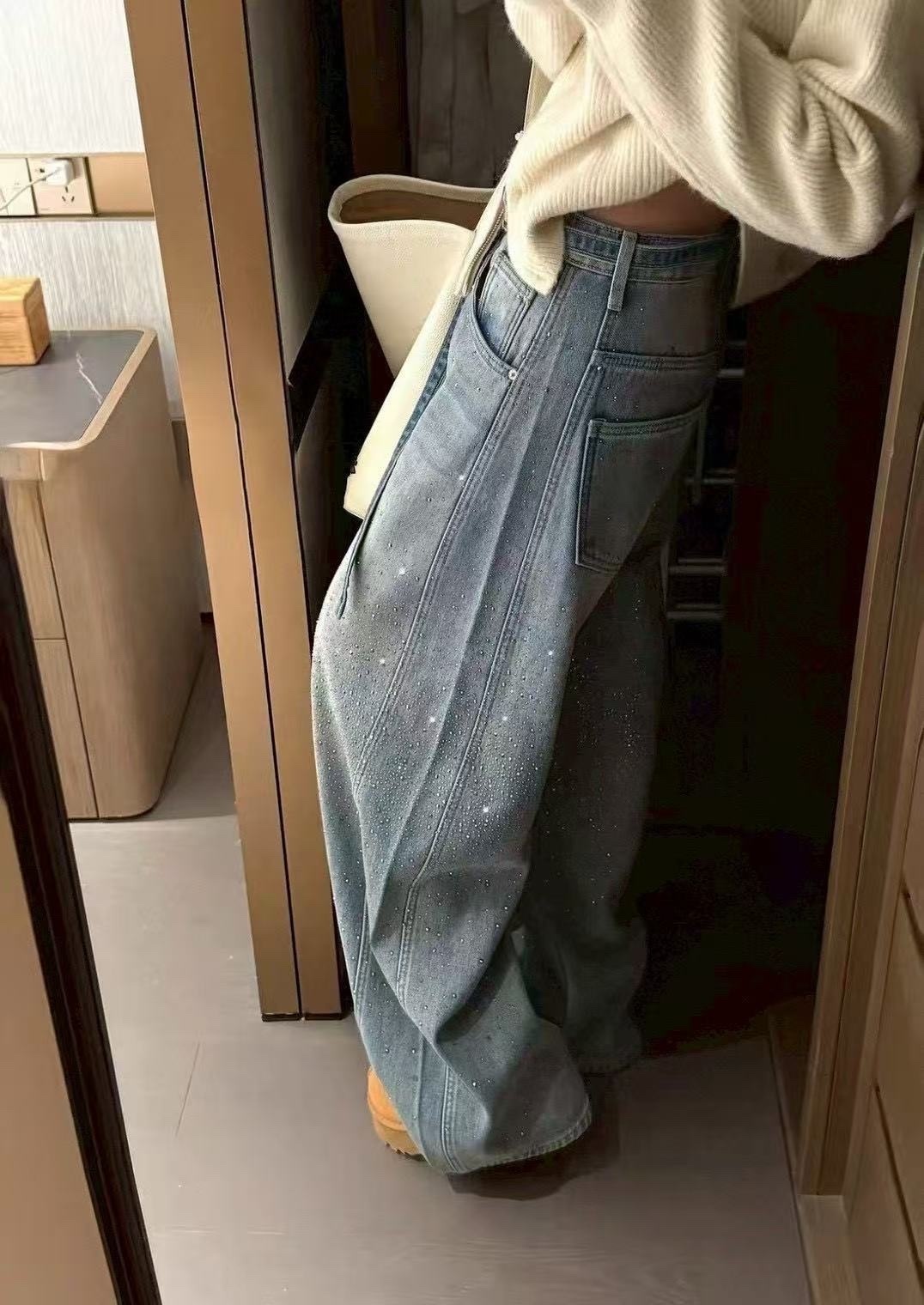 506 時髦重工燙鑽牛仔褲