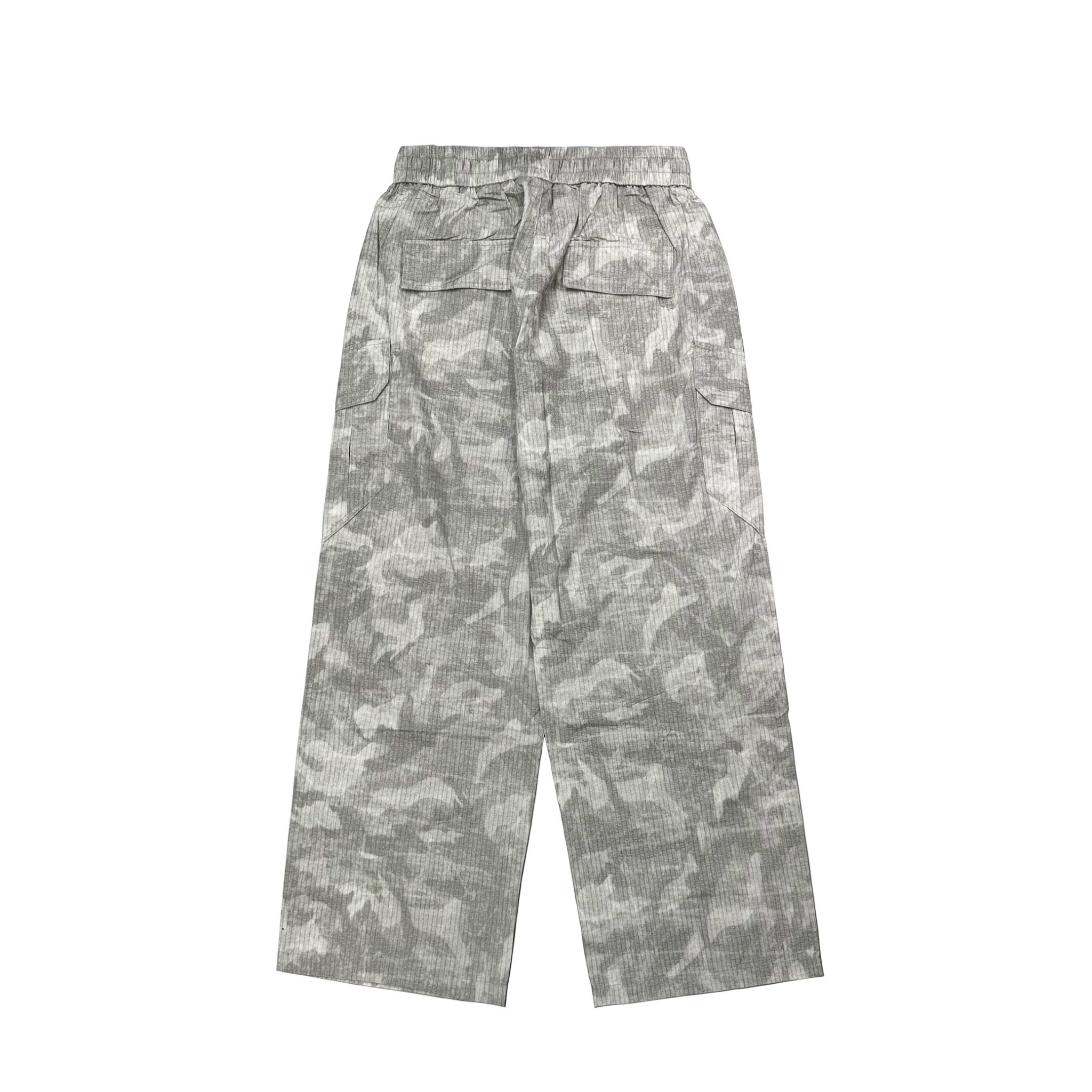 XCTRL 鬆緊迷彩工裝長褲-灰白