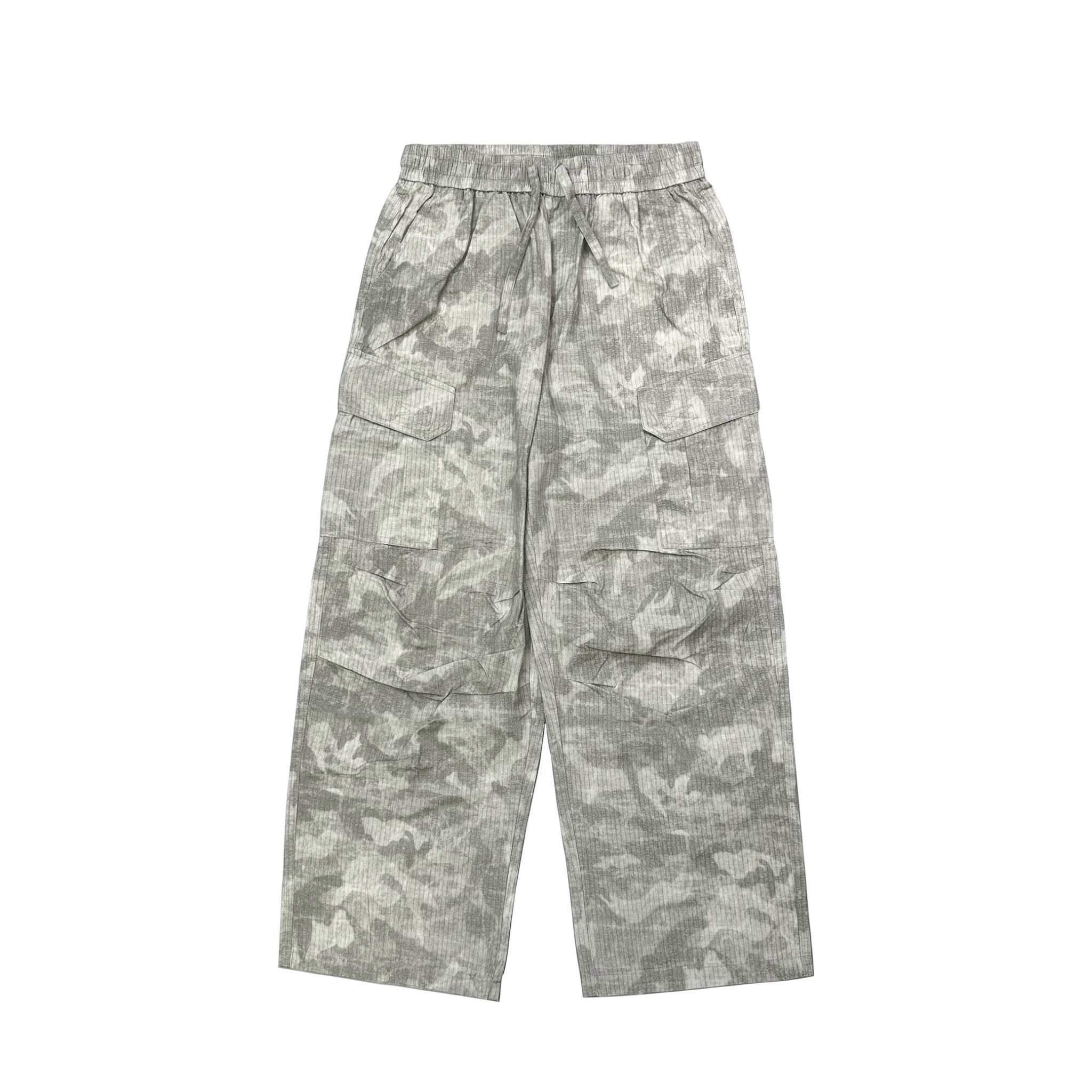 XCTRL 鬆緊迷彩工裝長褲-灰白