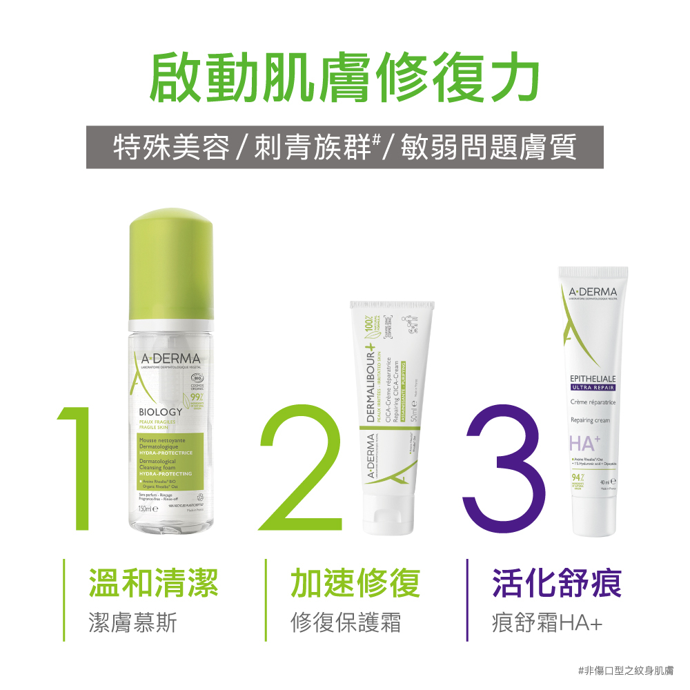 Aderma艾芙新葉全效痕舒霜HA+二入組 肌活修復 3天有感 醫師推薦