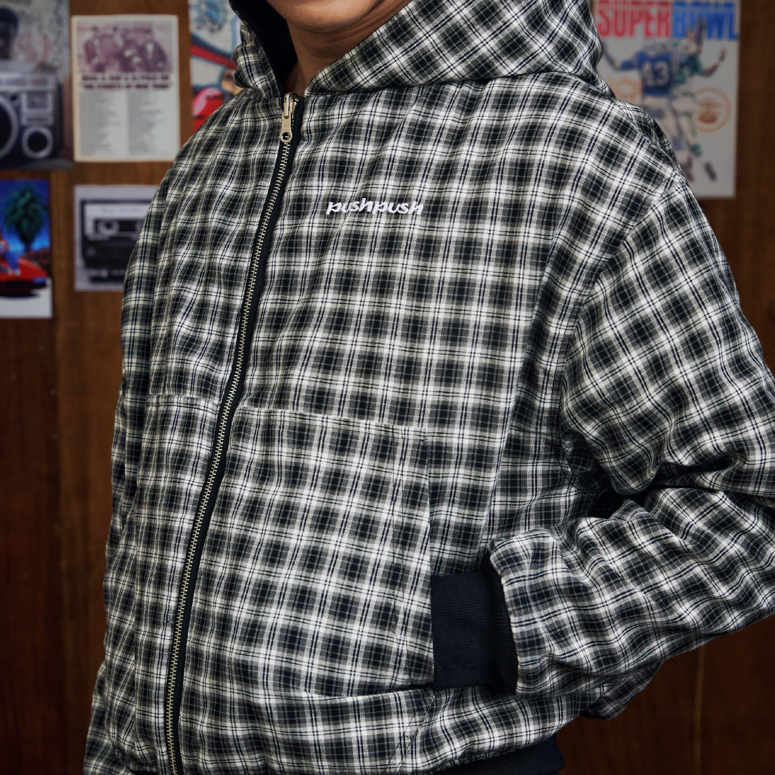 PUSH PUSH PP Flipside Zip Hoodie 雙面穿 連帽外套