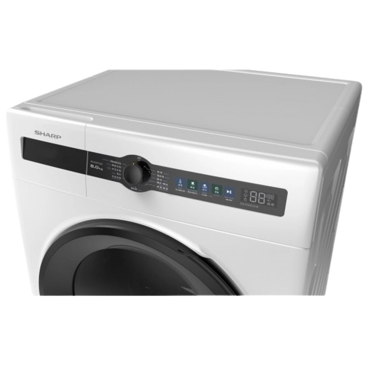 💥New💥 聲寶 Sharp  ES-FH8CH-W‧8公斤/1200轉‧智能變頻蒸氣‧前置式洗衣機-香港行貨-原廠2年全機及10年摩打保養‧