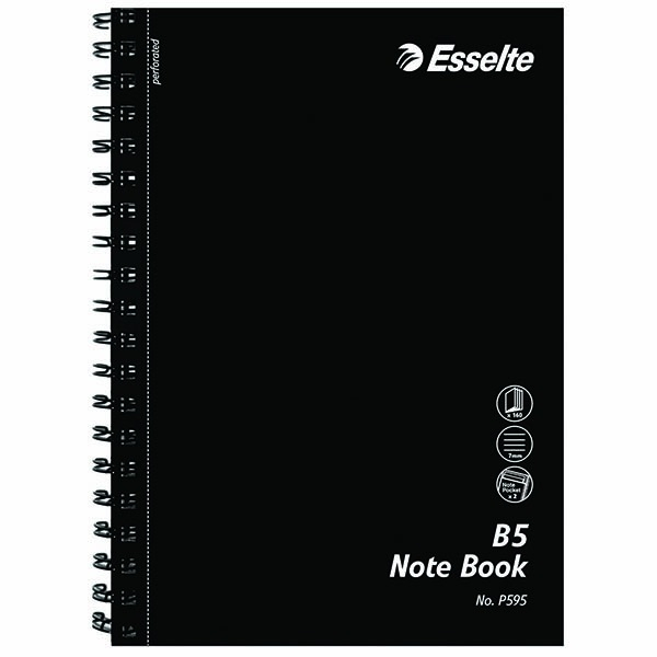 ESSELTE  P595 PP COVER RING NOTE BOOK B5-80 Pg. 500590595