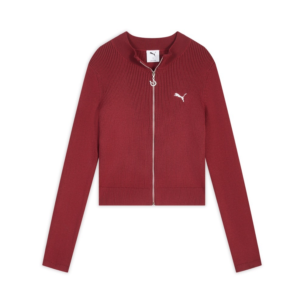 PUMA 外套 流行系列 CNY 紅色 新年款 針織外套 女 63617327