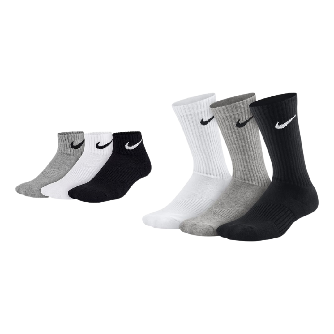 Nike Logo Socks 灰白黑 三雙一組 短襪 SX4722-967 長襪 SX4719-967
