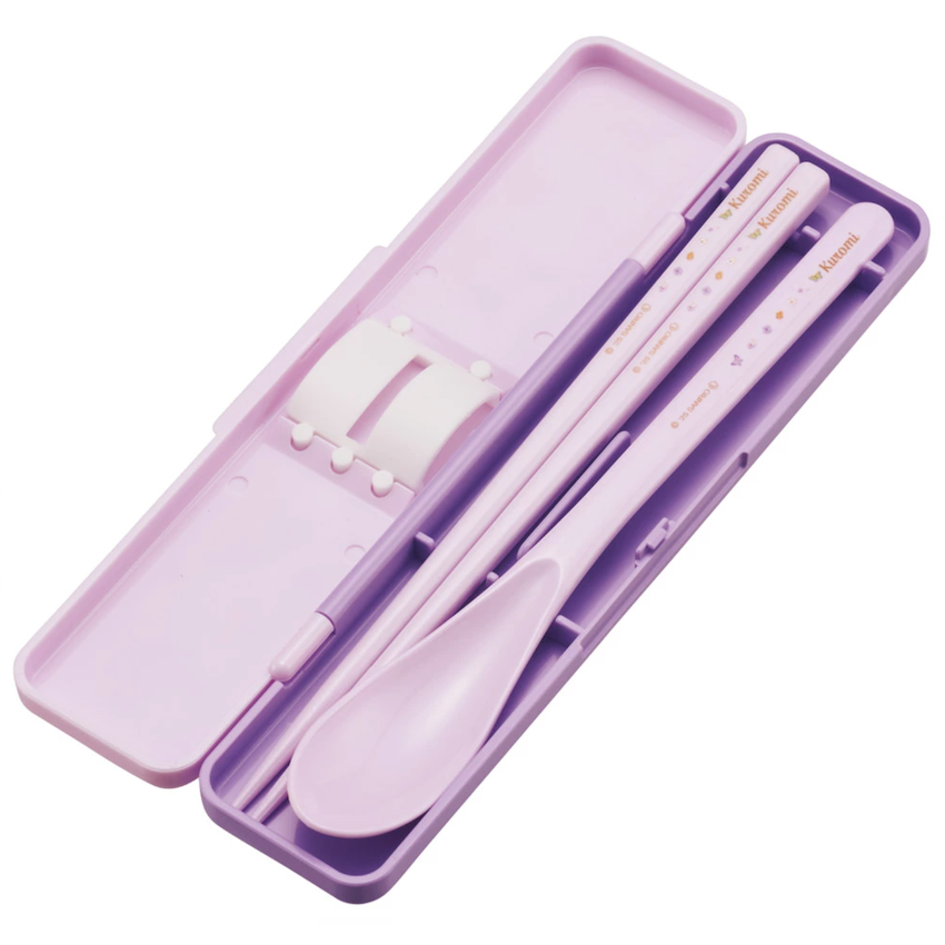 日本製 2026 新版 Skater 18 CM 筷子匙羹套裝 - Kuromi