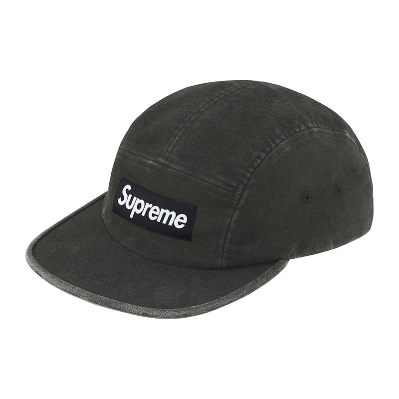 Supreme 2-Tone Moleskin Camp Cap 'Black' 五分割帽 帽子 黑色 FW25H56-BK [台灣現貨]