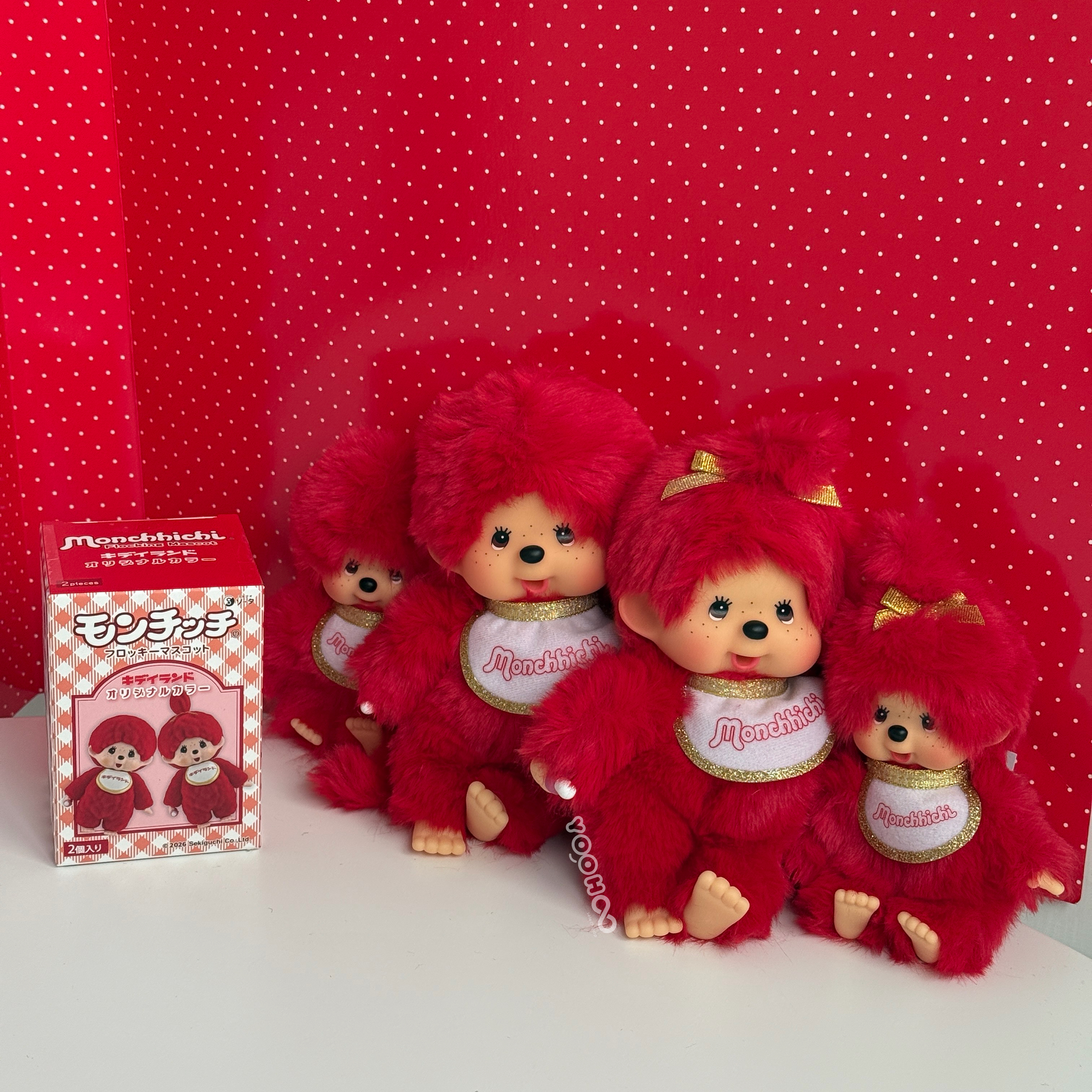 預購┃日本 Monchhichi X Kiddyland 80週年紀念版  夢奇奇 蒙奇奇 娃娃 吊飾