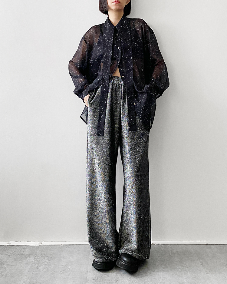 MFT- 2856 點點繫帶襯衫