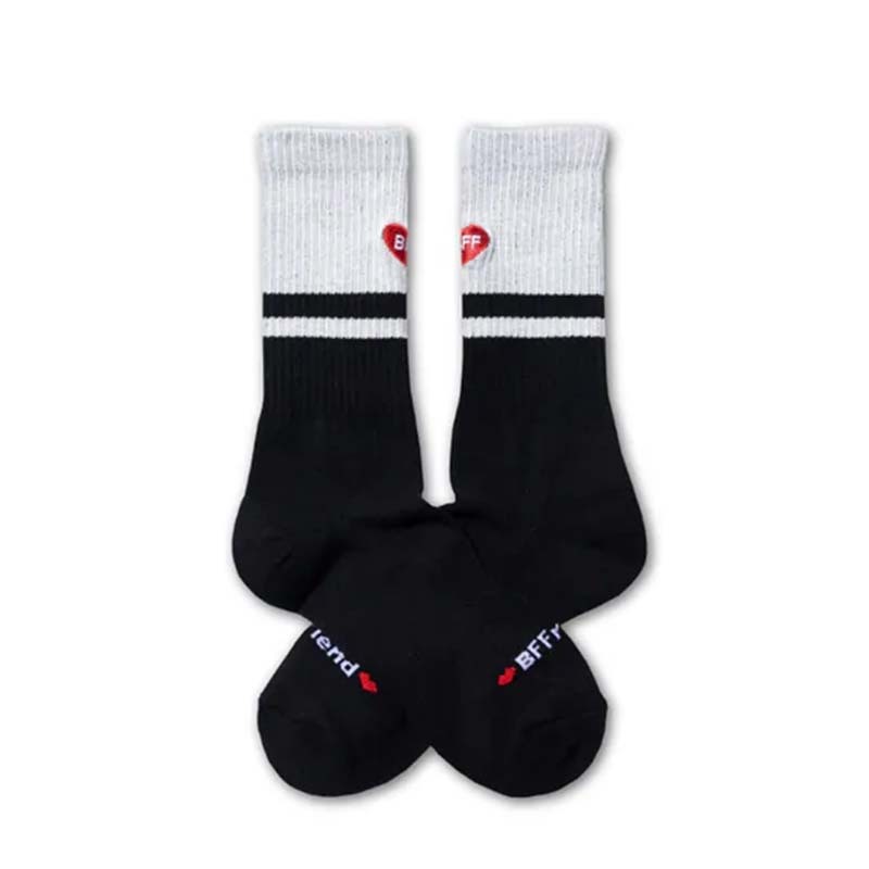BFF Tiny Heart Black 小愛心 黑色 中筒襪  BF26002-BK [台灣現貨]