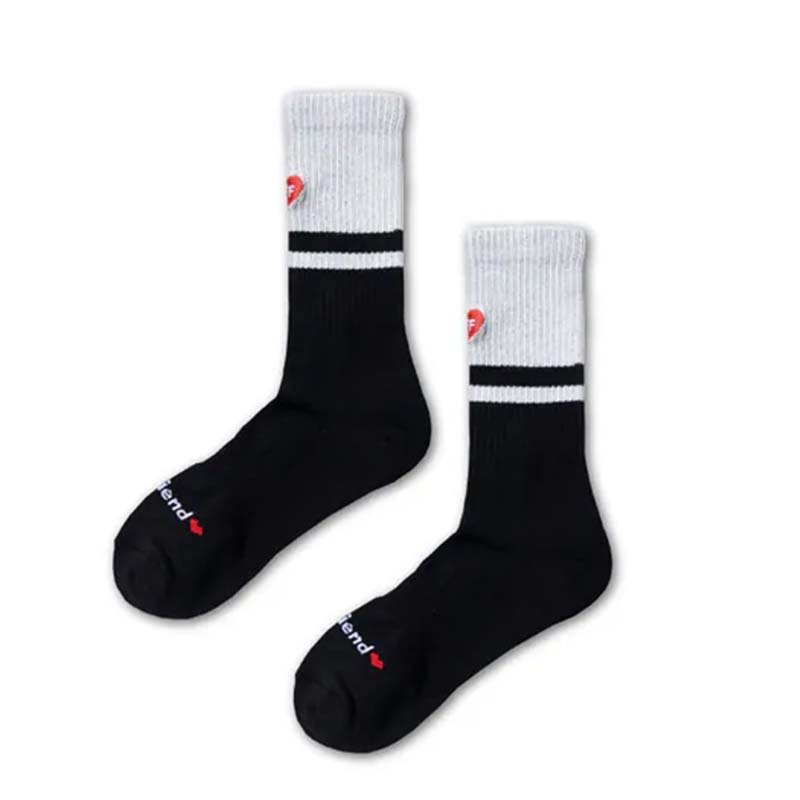 BFF Tiny Heart Black 小愛心 黑色 中筒襪  BF26002-BK [台灣現貨]