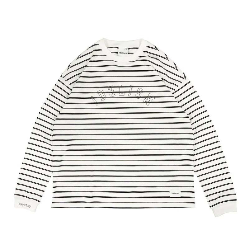idealism Border L-Tee White 白色 條紋長袖 ID25039-WH [台灣現貨]