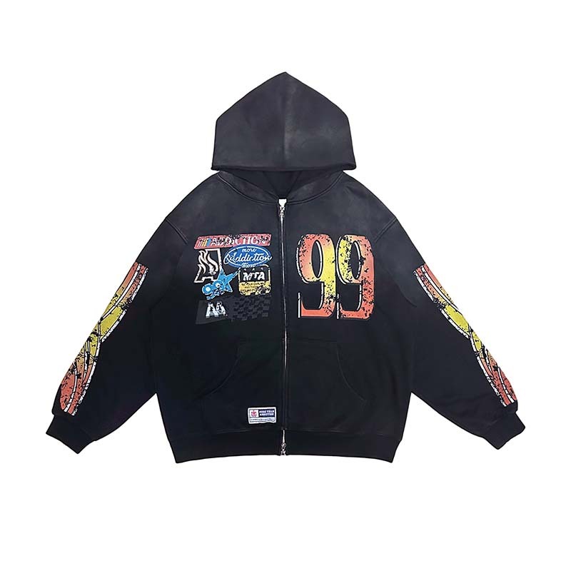MTA Swift Zip-Hoodie 重磅 水洗 連帽外套 紫色 M25AWZH01-BK [台灣現貨]
