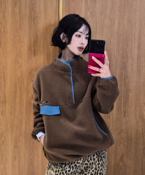 General Idea UNISEX Soft High-Neck Fleece Anorak Set