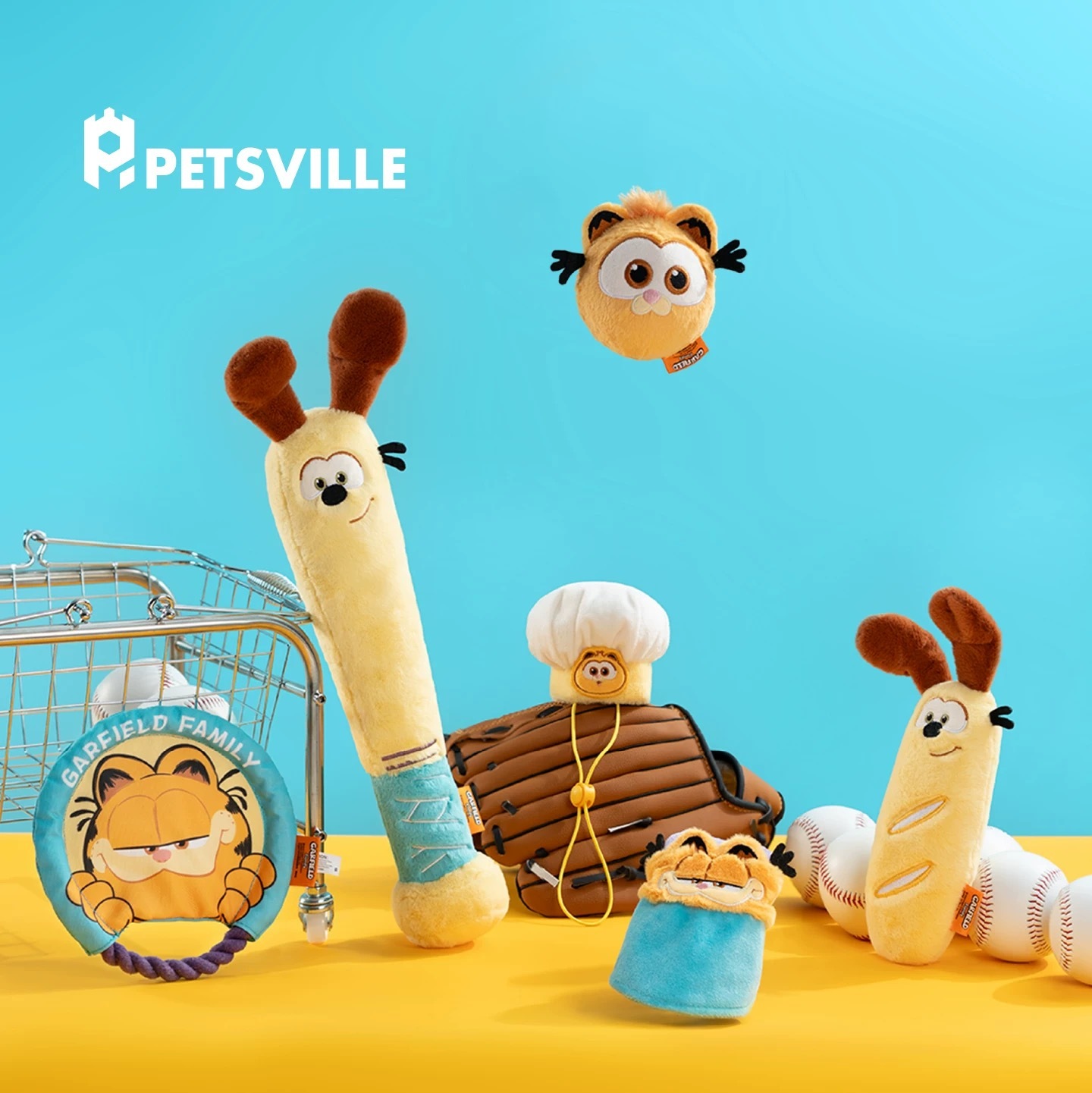 PETSVILLE派思维 加菲猫联名 户外运动系列玩具