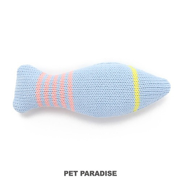 【PET PARADISE】寵物玩具- 毛線魚 灰、藍