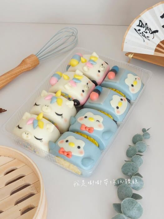 饅工出細活 嘟嘟老師：造型饅頭X銀絲卷 - 獨角獸、企鵝 車車