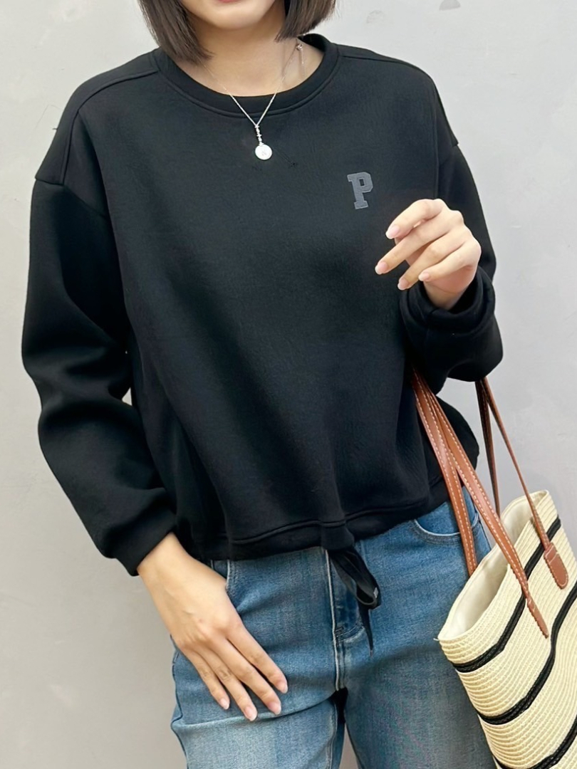 隨心抽繩造型感★厚磅挺布棉T