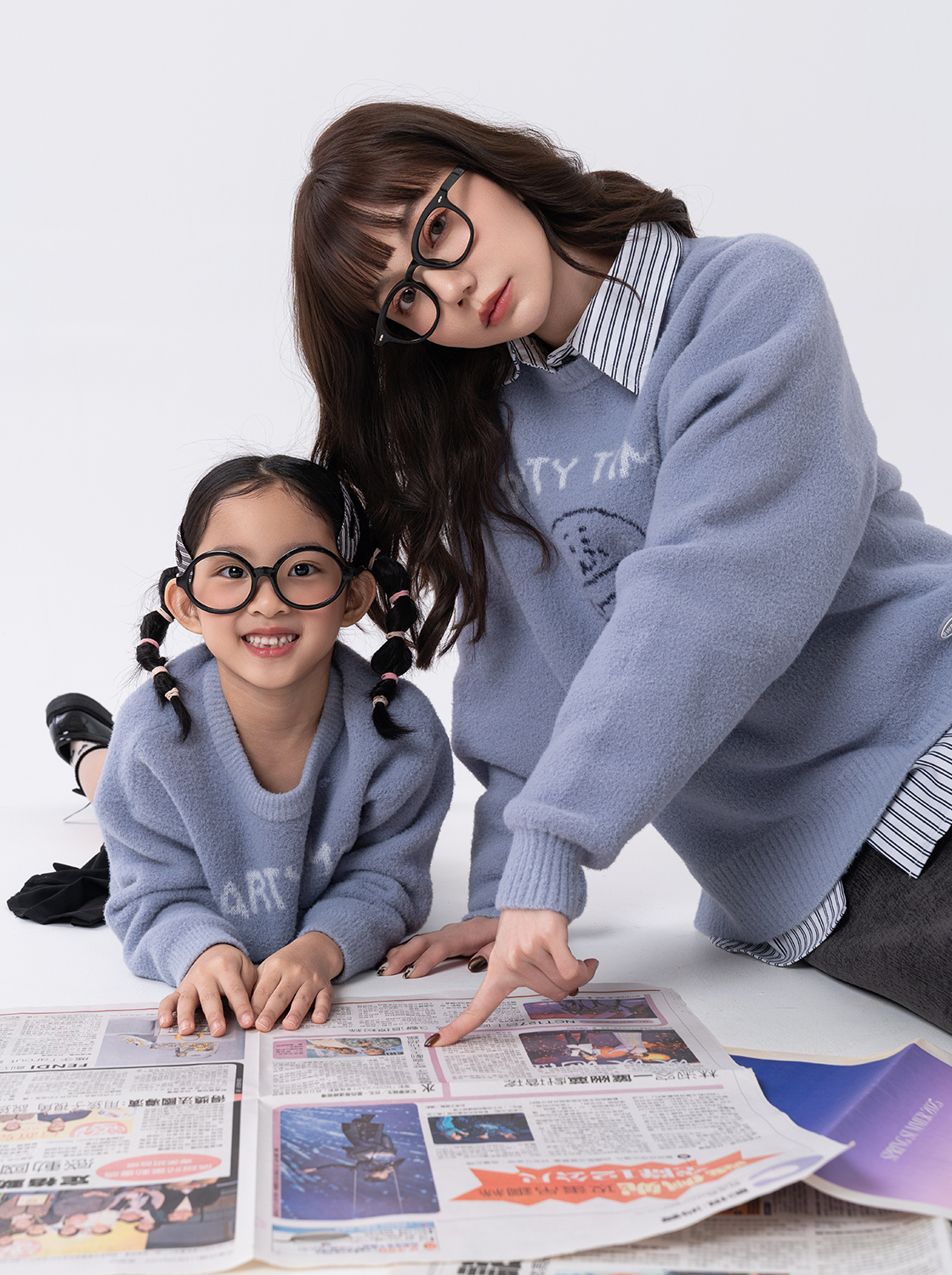 五分糖緹花大圖毛衣【童裝】【親子款】