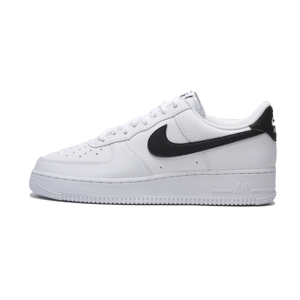 NIKE 休閒鞋 FORCE 1 全白黑勾 荔枝皮 情侶 男女 CT2302-100