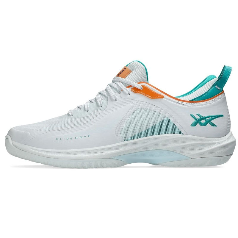 〈西門門市現貨〉男鞋 ASICS GLIDE NOVA FF 4 白綠湖水色 包覆 吸震 回彈 運動 耐磨 籃球鞋【1063A105-401】