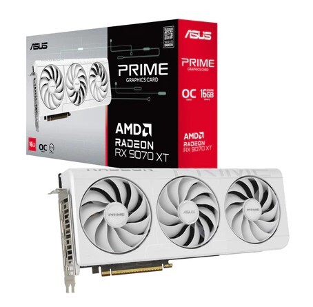 華碩 ASUS PRIME RX9070XT-O16G-WHITE 顯示卡