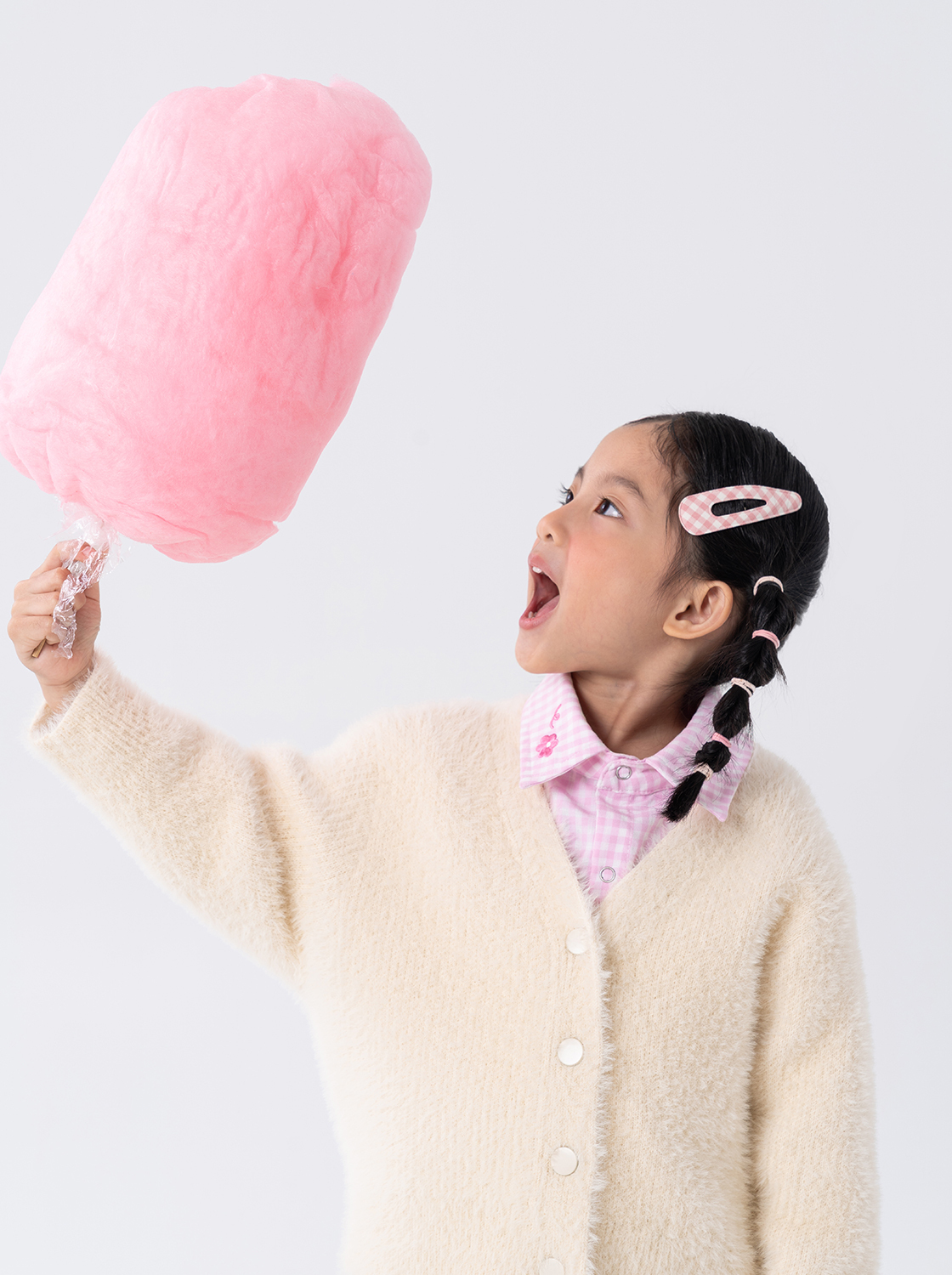 V領毛茸茸外套【童裝】