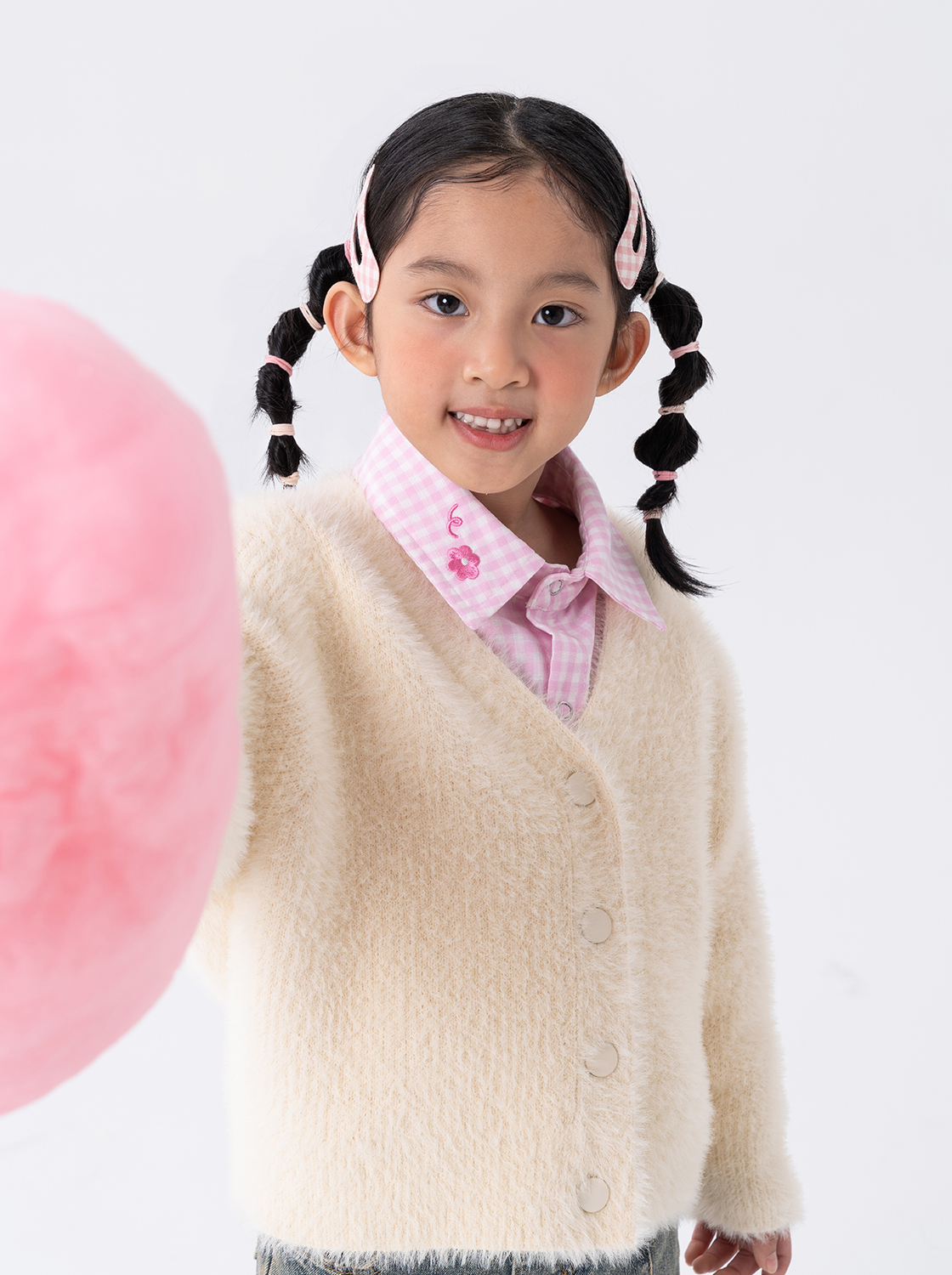 V領毛茸茸外套【童裝】