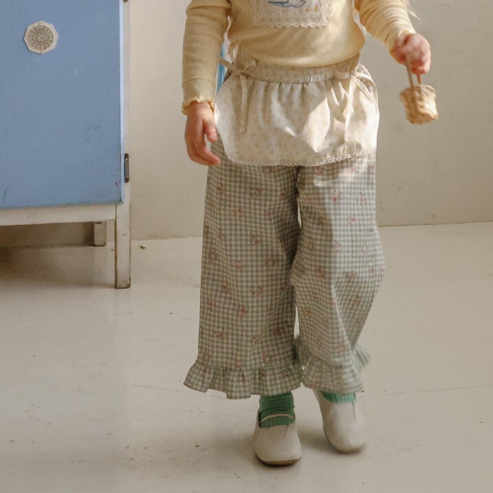 90-140 復古花紋造型長褲 2色