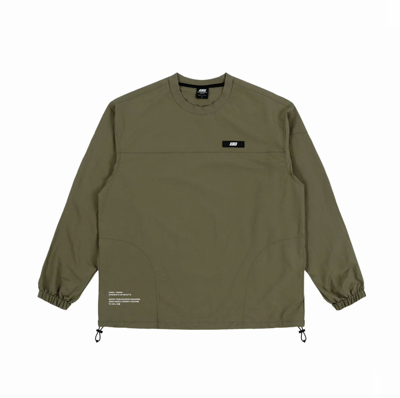 【KIKS】KIKS NYLON SWEATSHIRT ❘ 梭織大學TEE