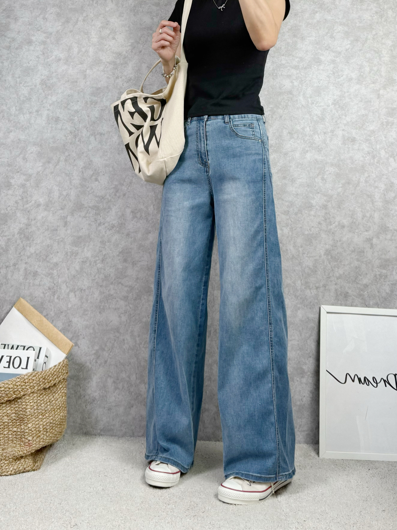 早春柔彈側線修飾｜顯瘦有型牛仔寬褲 ⚡️ 搶手預購 闆娘推薦 3月底⚡️