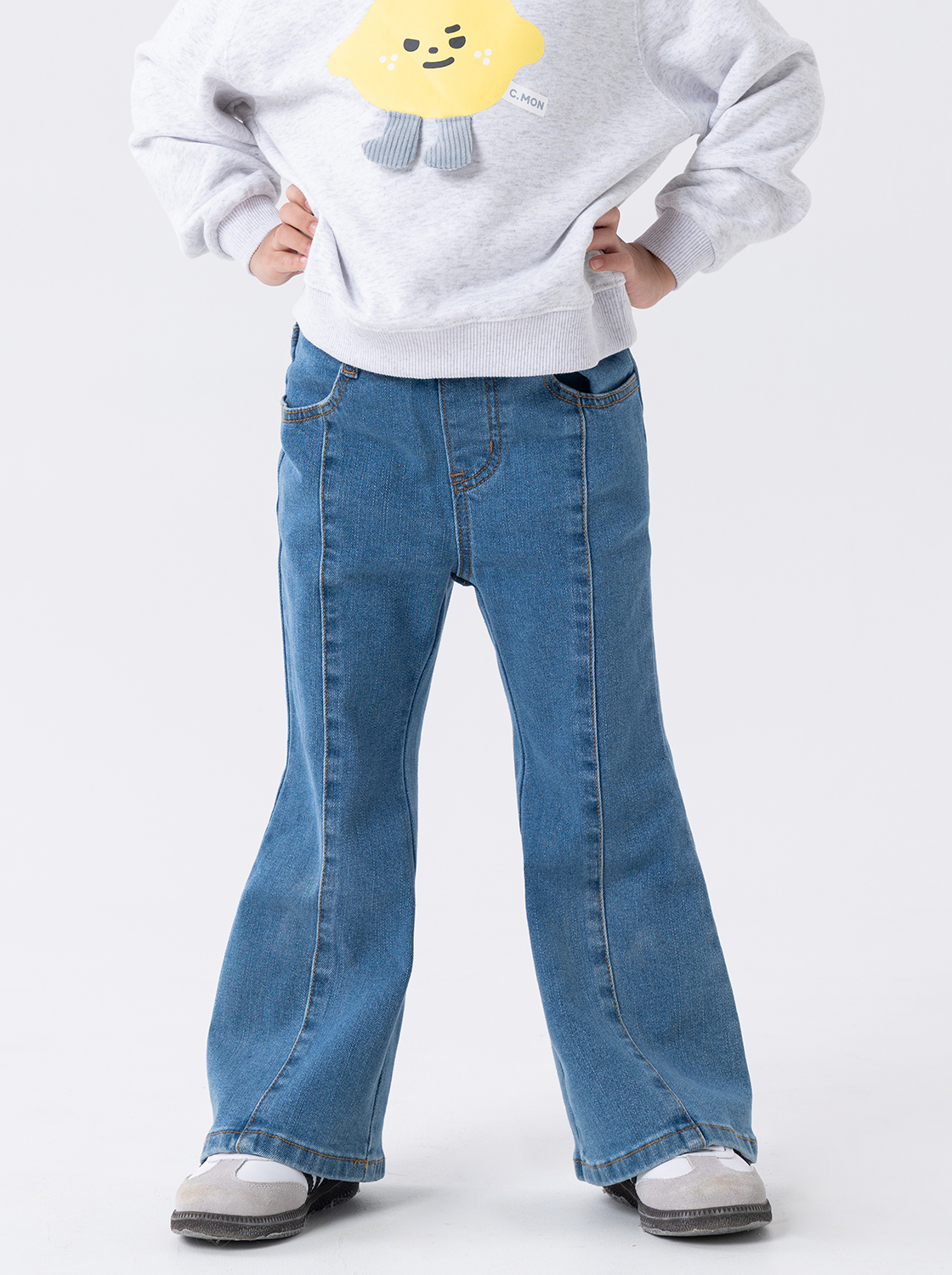 造型牛仔喇叭褲【童裝】