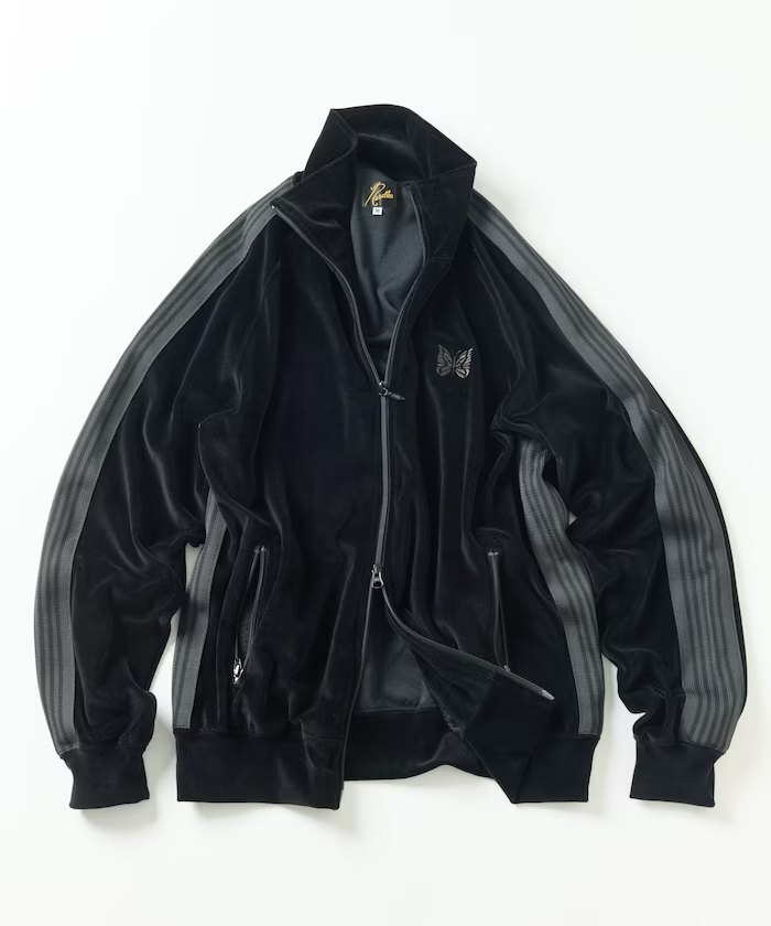 Needles Track Jacket Velour 別注 絲絨外套 黑灰