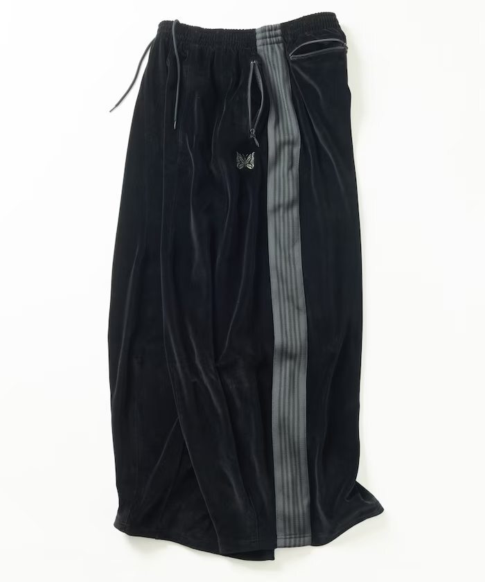 Needles H.D. Track Pant Velour 別注 絲絨寬版長褲
