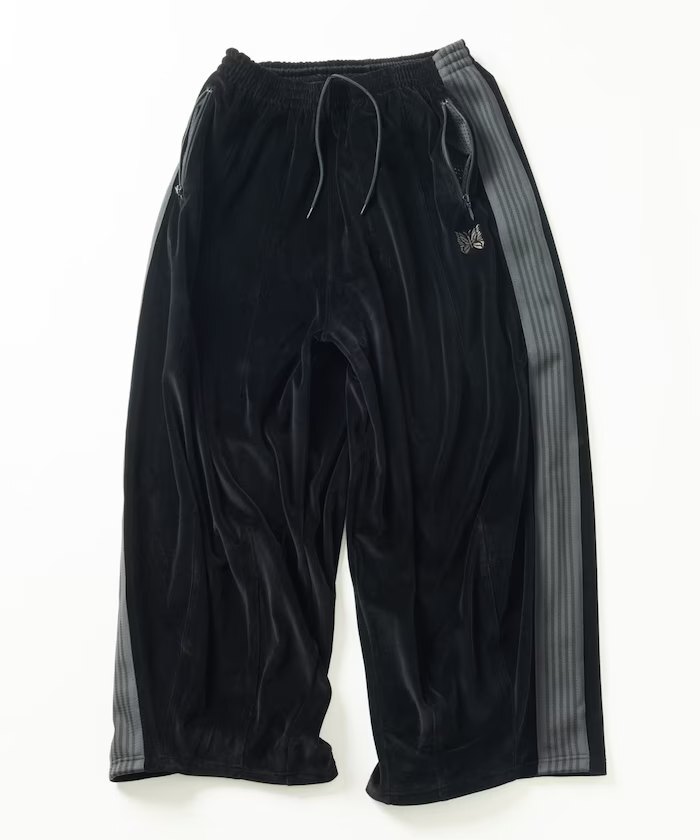 Needles H.D. Track Pant Velour 別注 絲絨寬版長褲